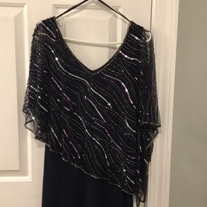 NAVY BLUE MOTHER OF THE BRIDE DRESS